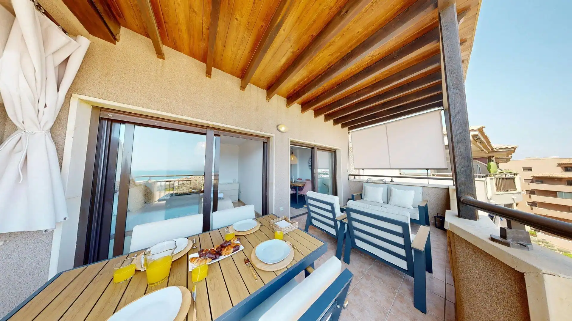 Terraza de Apartamento de alquiler en Elche / Elx con Aire acondicionado, Calefacción y Jardín privado