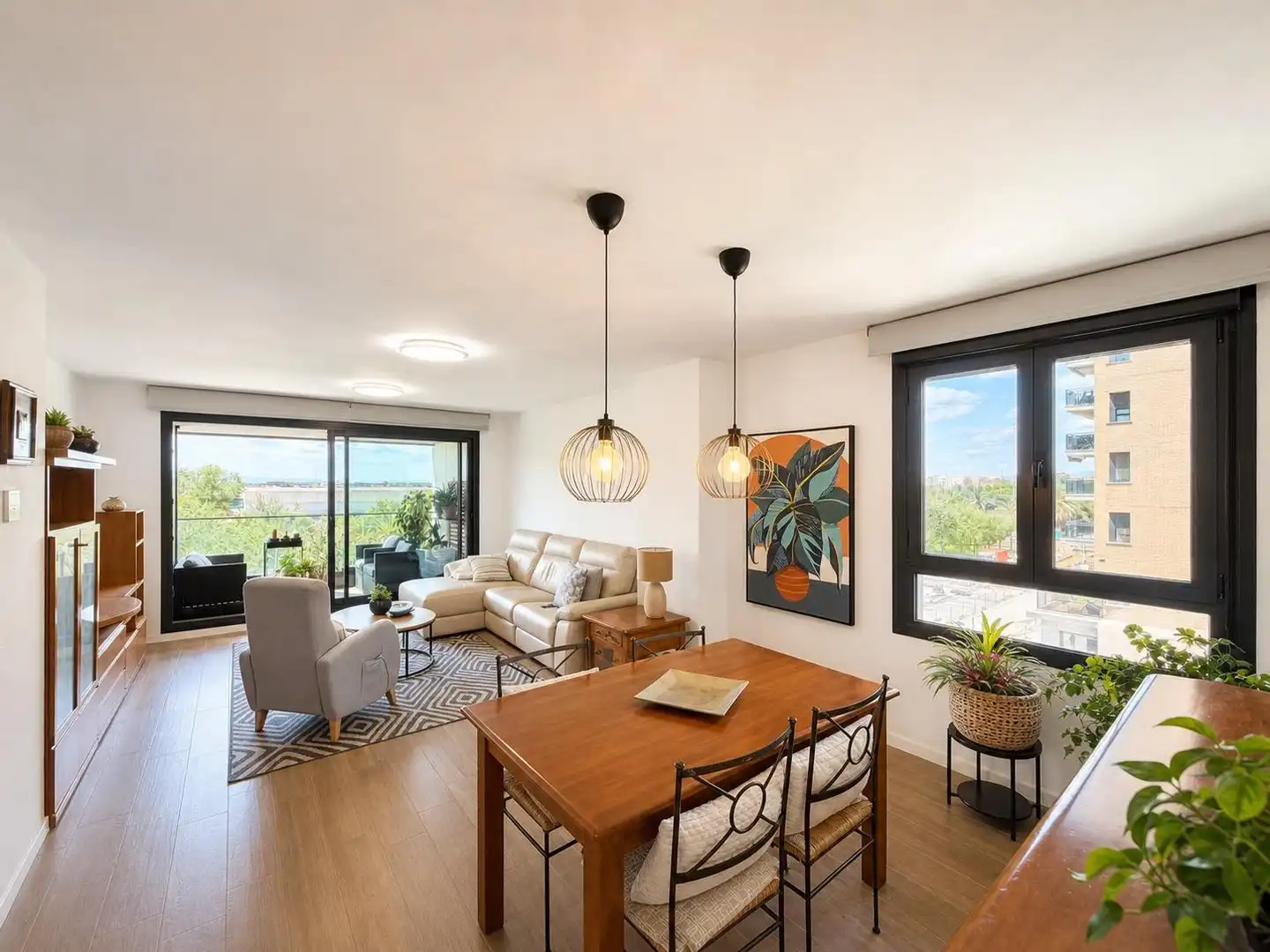 Wohnzimmer von Wohnung zum Verkauf in Valencia mit Klimaanlage, Terrasse und Abstellraum