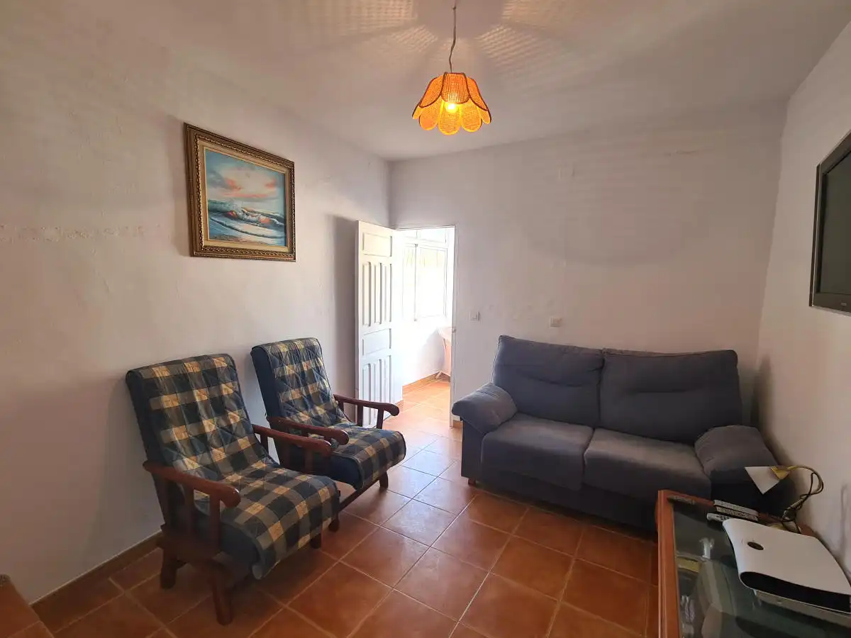Sala d'estar de Casa o xalet en venda en Cómpeta amb Terrassa i Moblat