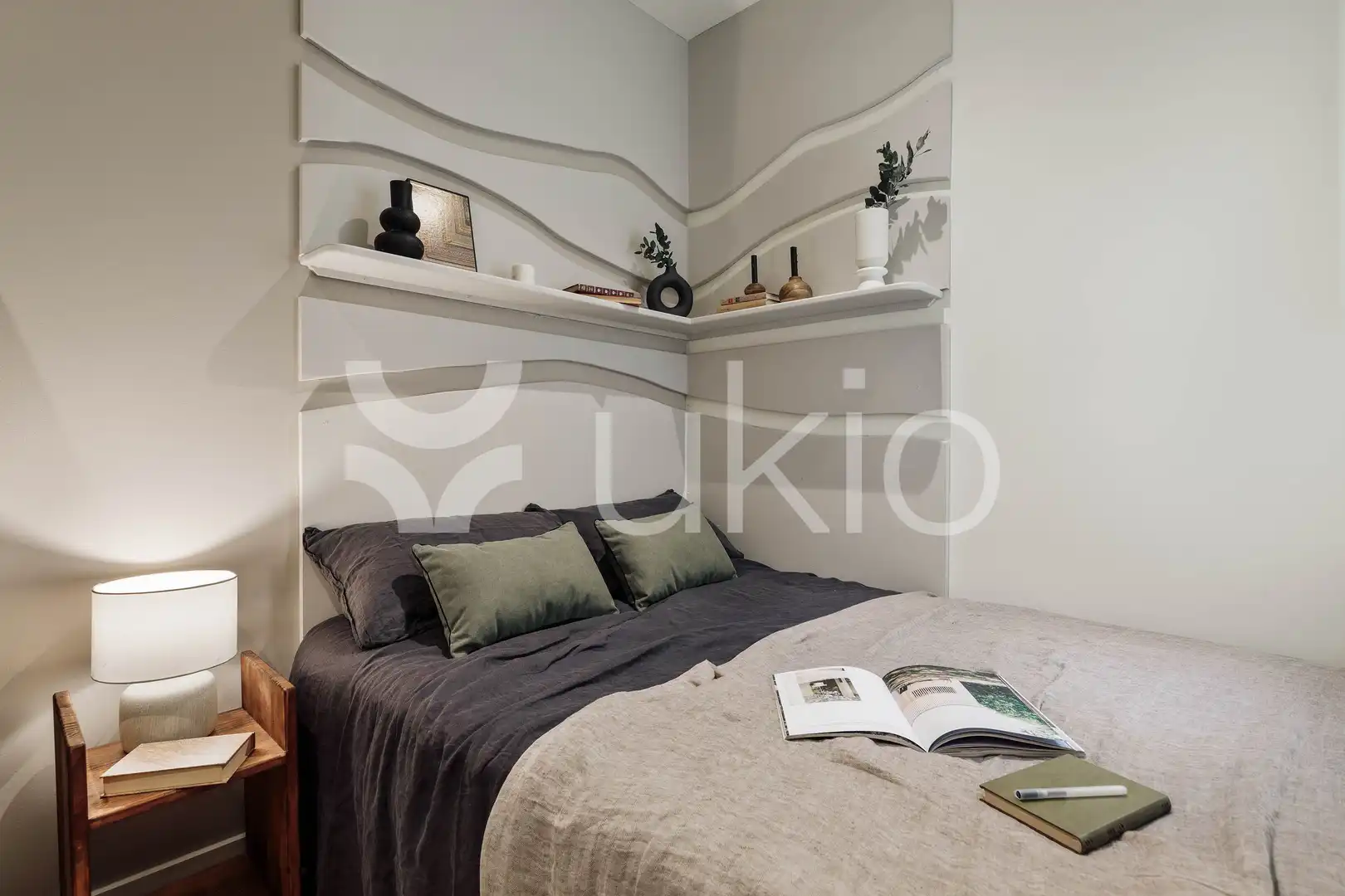 Schlafzimmer von Wohnungen zur Miete in Barcelona mit Klimaanlage, Heizung und Möbliert