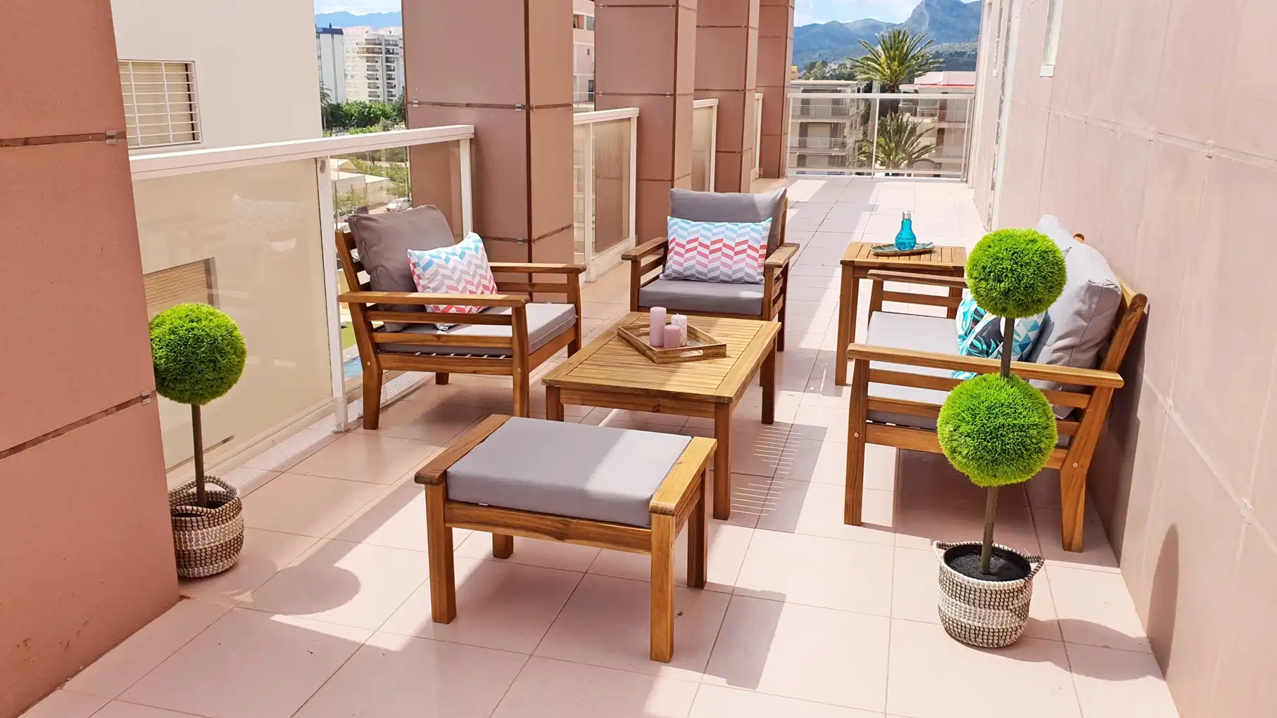Terrasse von Wohnungen zur Miete in Gandia mit Terrasse, Möbliert und Ofen