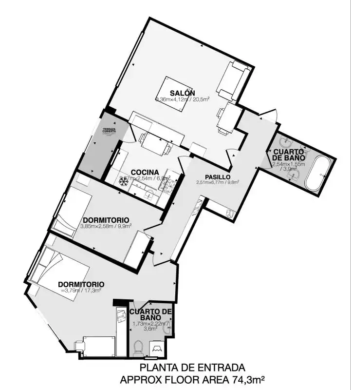 Wohnung zum Verkauf in Los Santos de la Humosa mit Klimaanlage, Heizung und Abstellraum