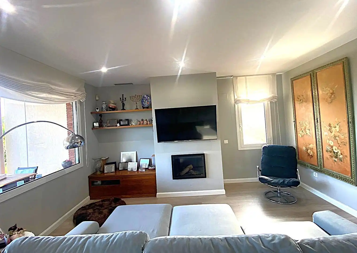 Wohnzimmer von Haus oder Chalet zum Verkauf in Sant Vicenç de Montalt mit Klimaanlage, Heizung und Privatgarten