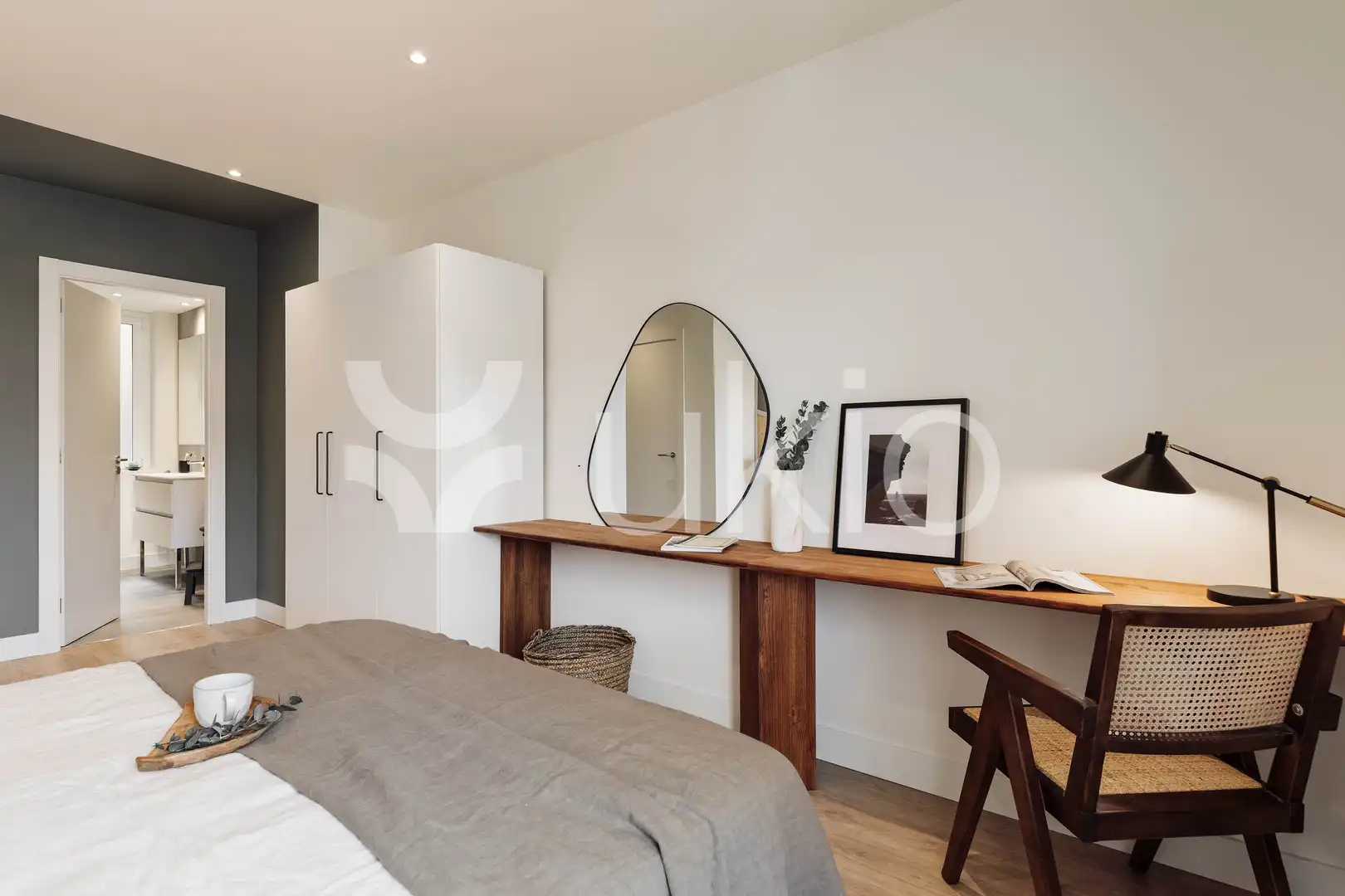 Schlafzimmer von Wohnungen zur Miete in Barcelona mit Klimaanlage, Heizung und Möbliert