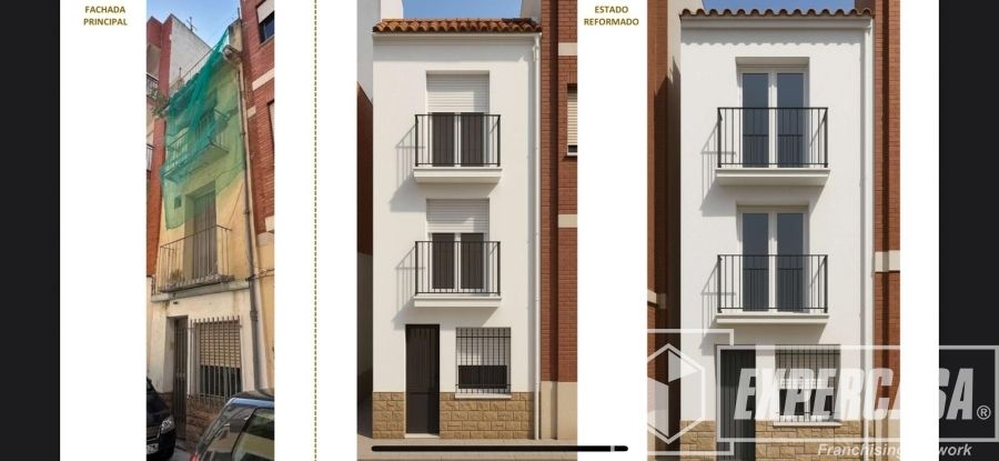 Vista exterior de Casa o xalet en venda en Navajas amb Calefacció i Terrassa