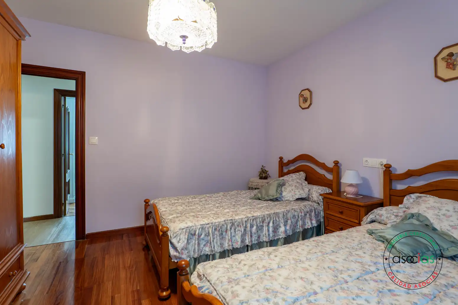 Bedroom of Flat for sale in Gijón   with Heating, Parquet flooring and Furnished