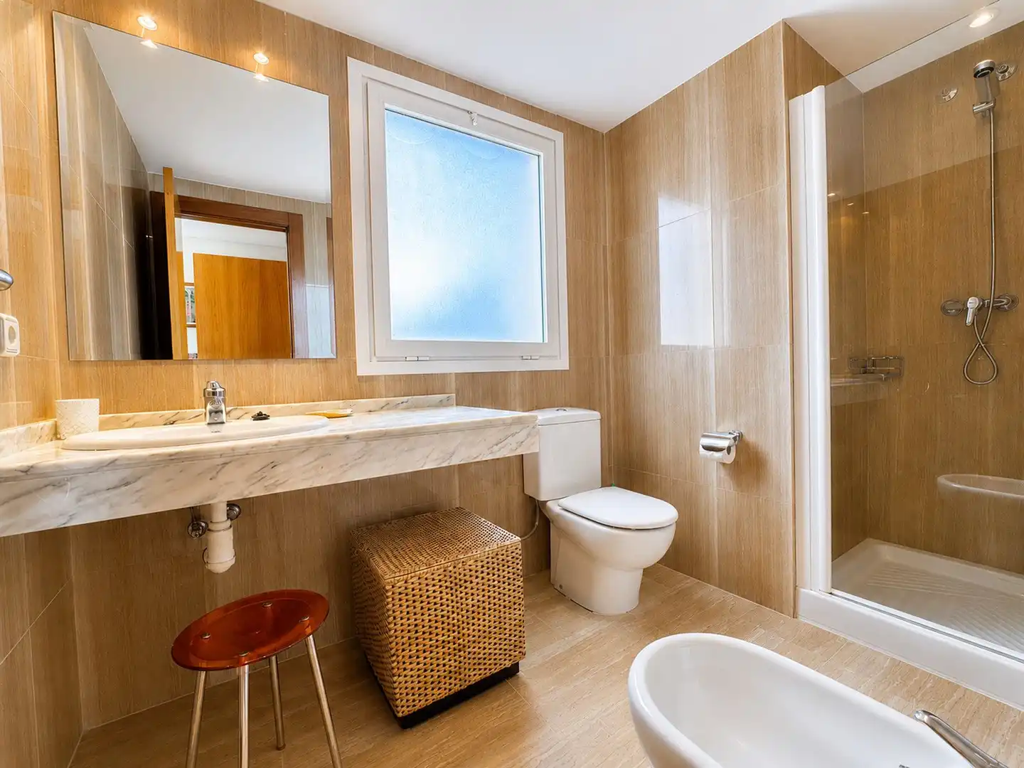Baño de Apartamento en venta en Calpe / Calp con Aire acondicionado, Calefacción y Jardín privado