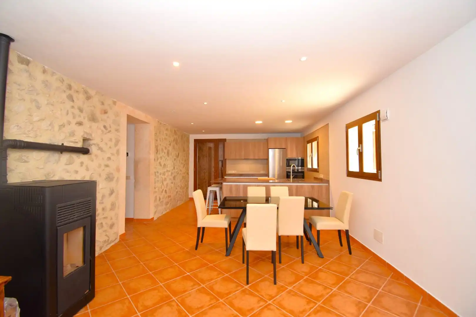 Dining room of Country homes for rent in Sineu  with Air Conditioner, Private garden and Terrace