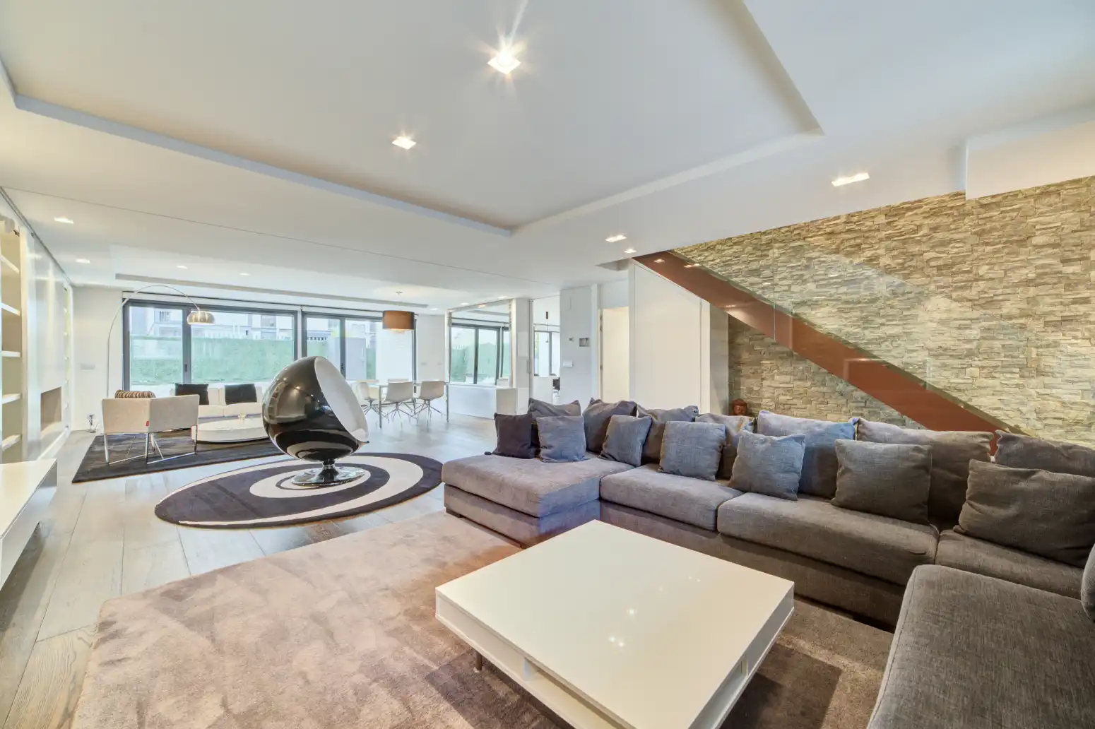 Sala de estar de Casa o chalet de alquiler en Zizur Mayor / Zizur Nagusia con Calefacción, Jardín privado y Parquet