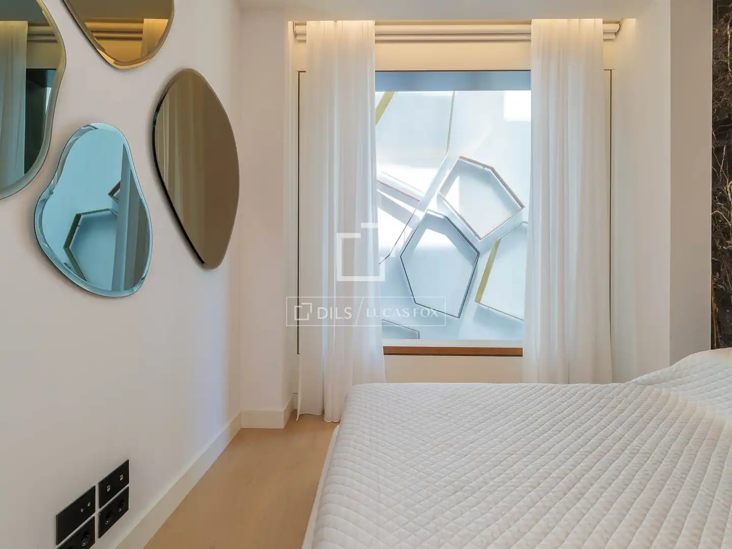 Schlafzimmer von Wohnung zum Verkauf in Barcelona mit Klimaanlage, Heizung und Parkett