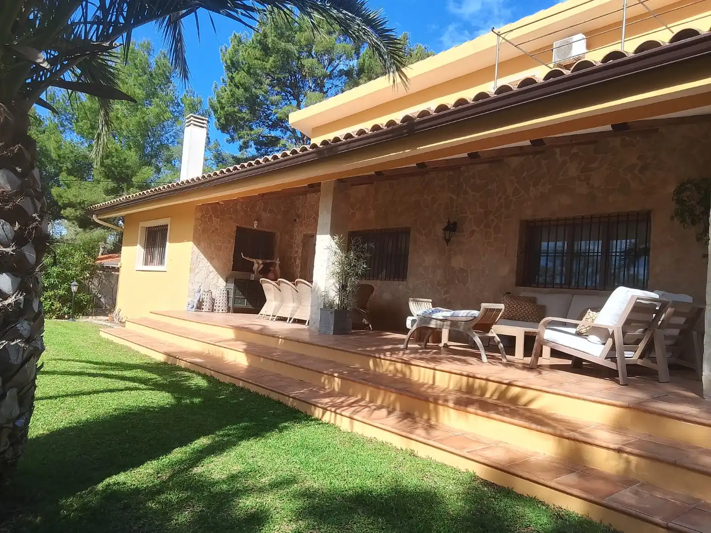 Terrassa de Casa o xalet en venda en Tibi amb Aire condicionat, Jardí privat i Parquet