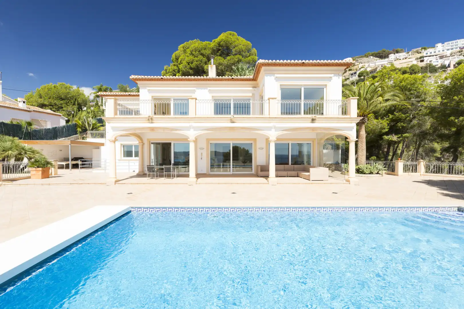 Vista exterior de Casa o chalet en venta en Jávea / Xàbia con Aire acondicionado, Terraza y Piscina