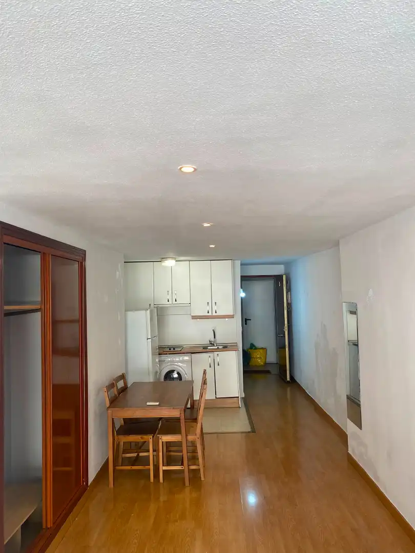 Cuina de Estudi de lloguer en Madrid amb Aire condicionat, Calefacció i Jardí privat