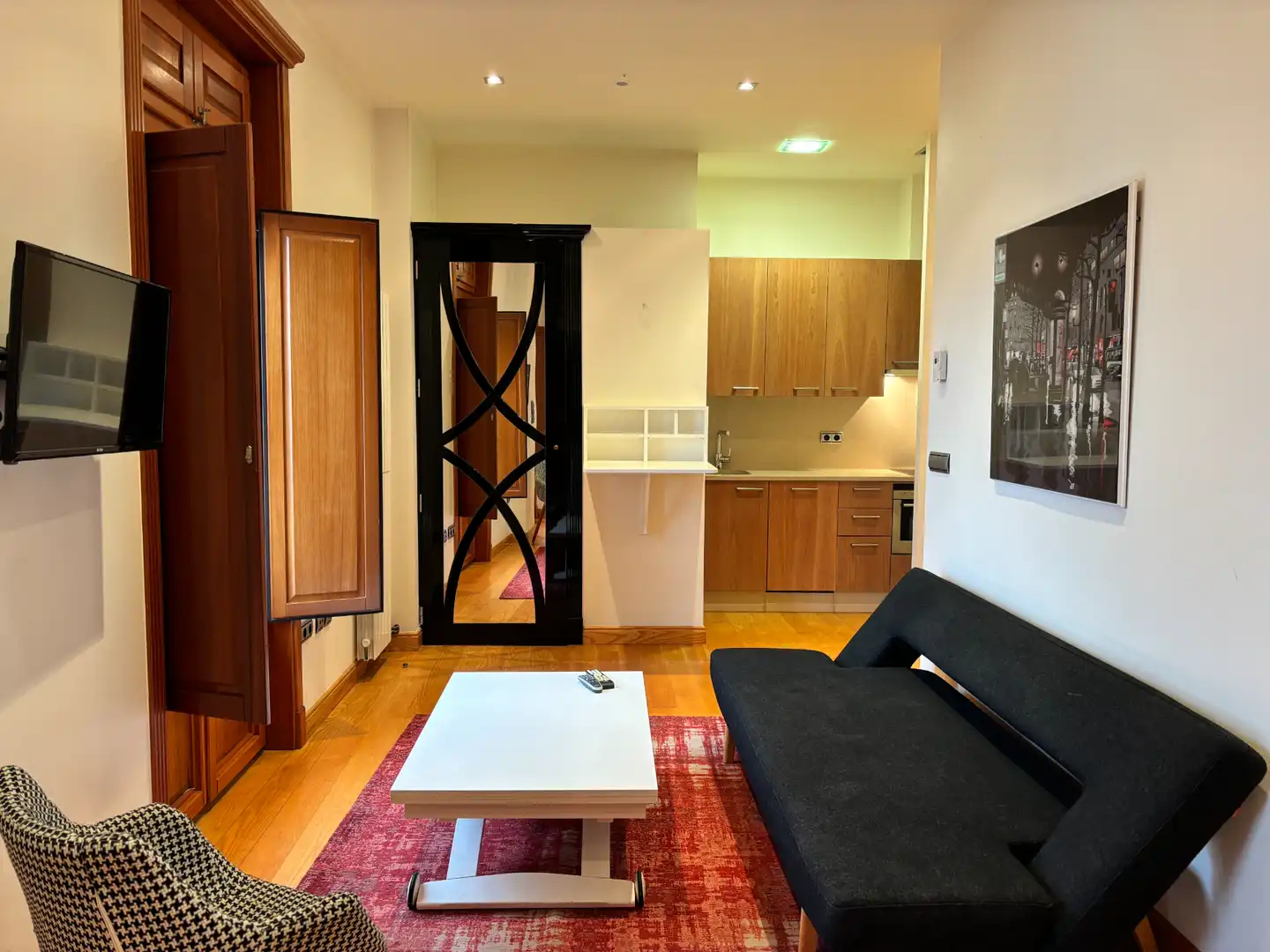 Sala de estar de Estudio de alquiler en Vigo  con Calefacción, Amueblado y Horno