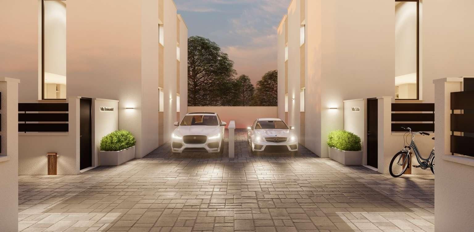 Vista exterior de Casa o xalet en venda en Sant Joan d'Alacant amb Jardí privat, Terrassa i Piscina