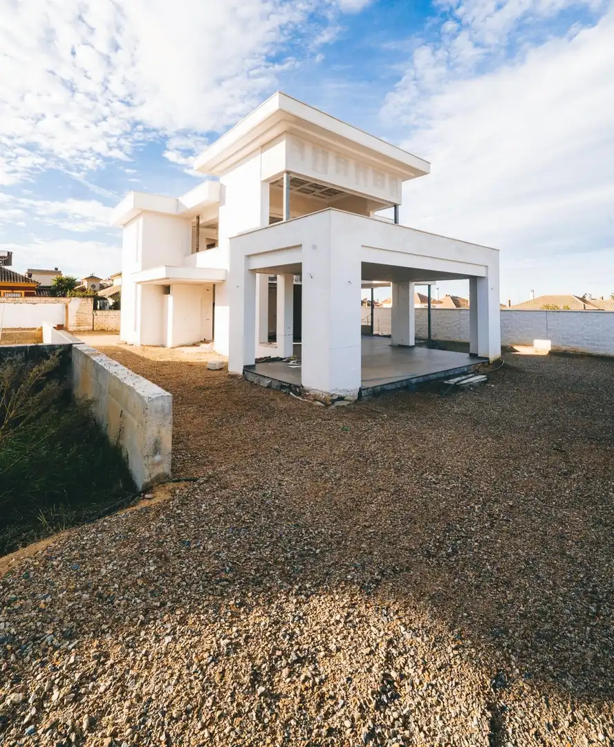 Vista exterior de Casa o chalet en venta en Gines con Jardín privado, Terraza y Piscina