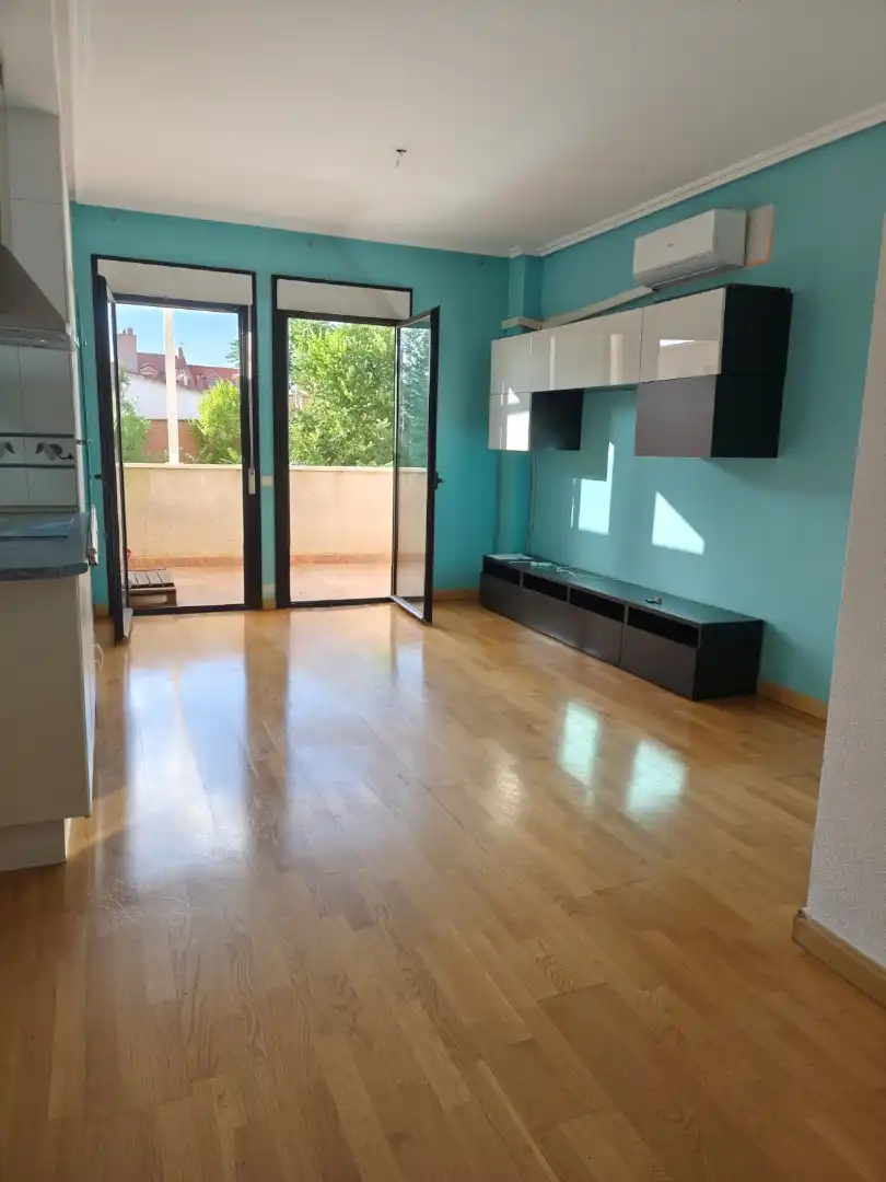 Living room of Flat for sale in Velilla de San Antonio  with Heating, Terrace and Furnished