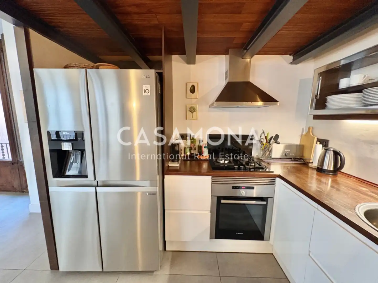 Küche von Maisonette zur Miete in Barcelona mit Klimaanlage, Heizung und Abstellraum