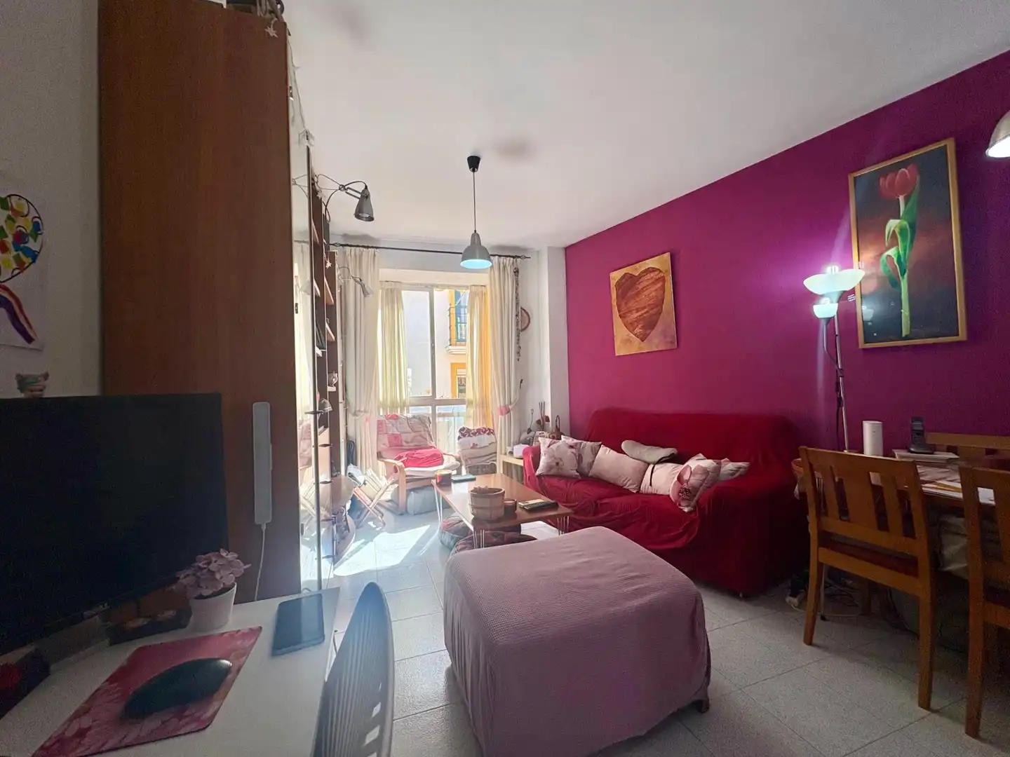 Sala d'estar de Pis en venda en Málaga amb Aire condicionat i Moblat