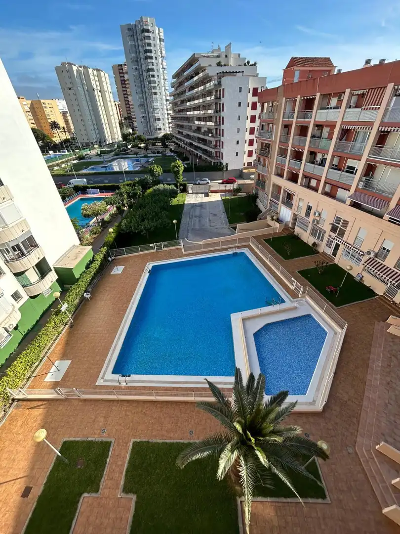 Schwimmbecken von Wohnung zur Miete in La Pobla de Farnals mit Möbliert, Balkon und Gemeinschaftspool