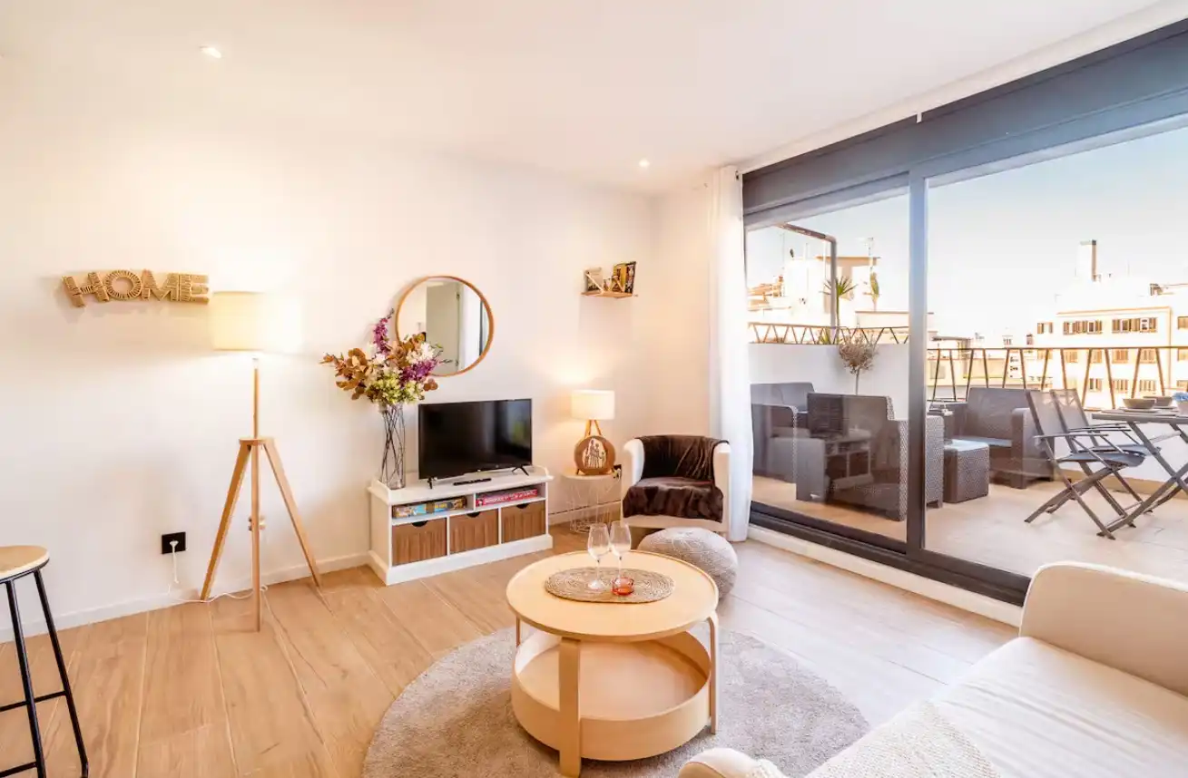 Sala d'estar de Àtic de lloguer en Tarragona amb Aire condicionat, Calefacció i Parquet