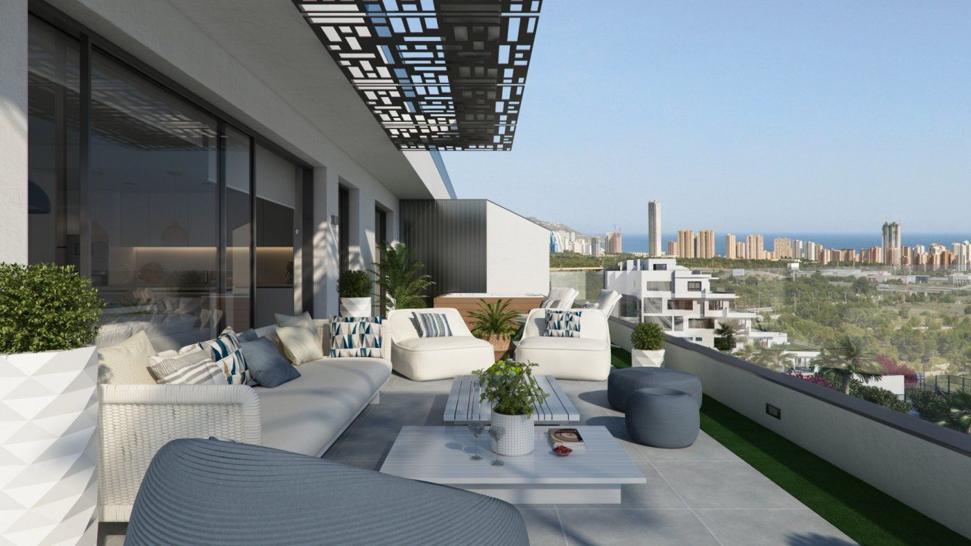 Terrassa de Apartament en venda en Villajoyosa / La Vila Joiosa amb Terrassa, Traster i Piscina comunitària