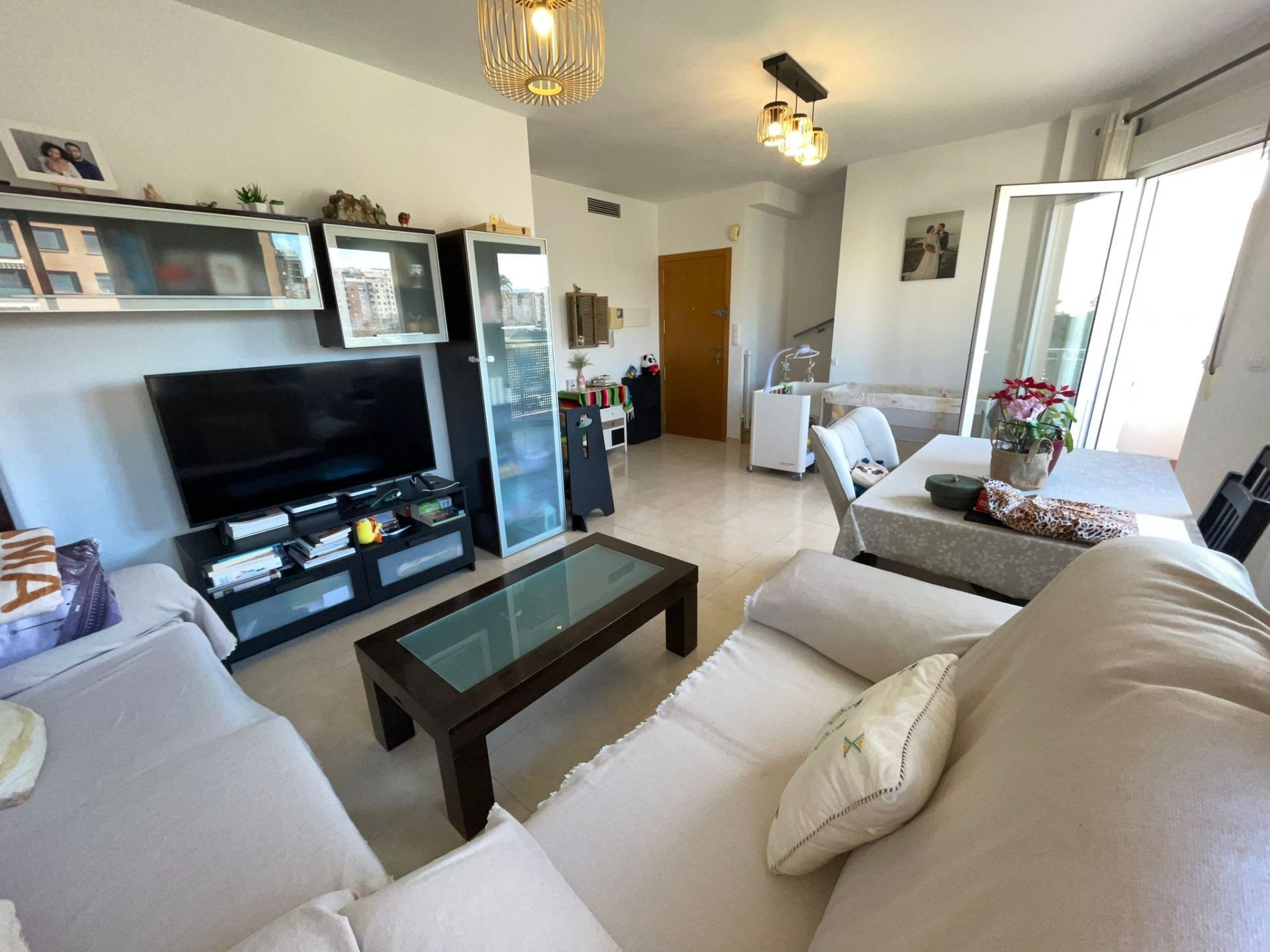 Sala de estar de Ático en venta en  Murcia Capital con Aire acondicionado, Calefacción y Terraza