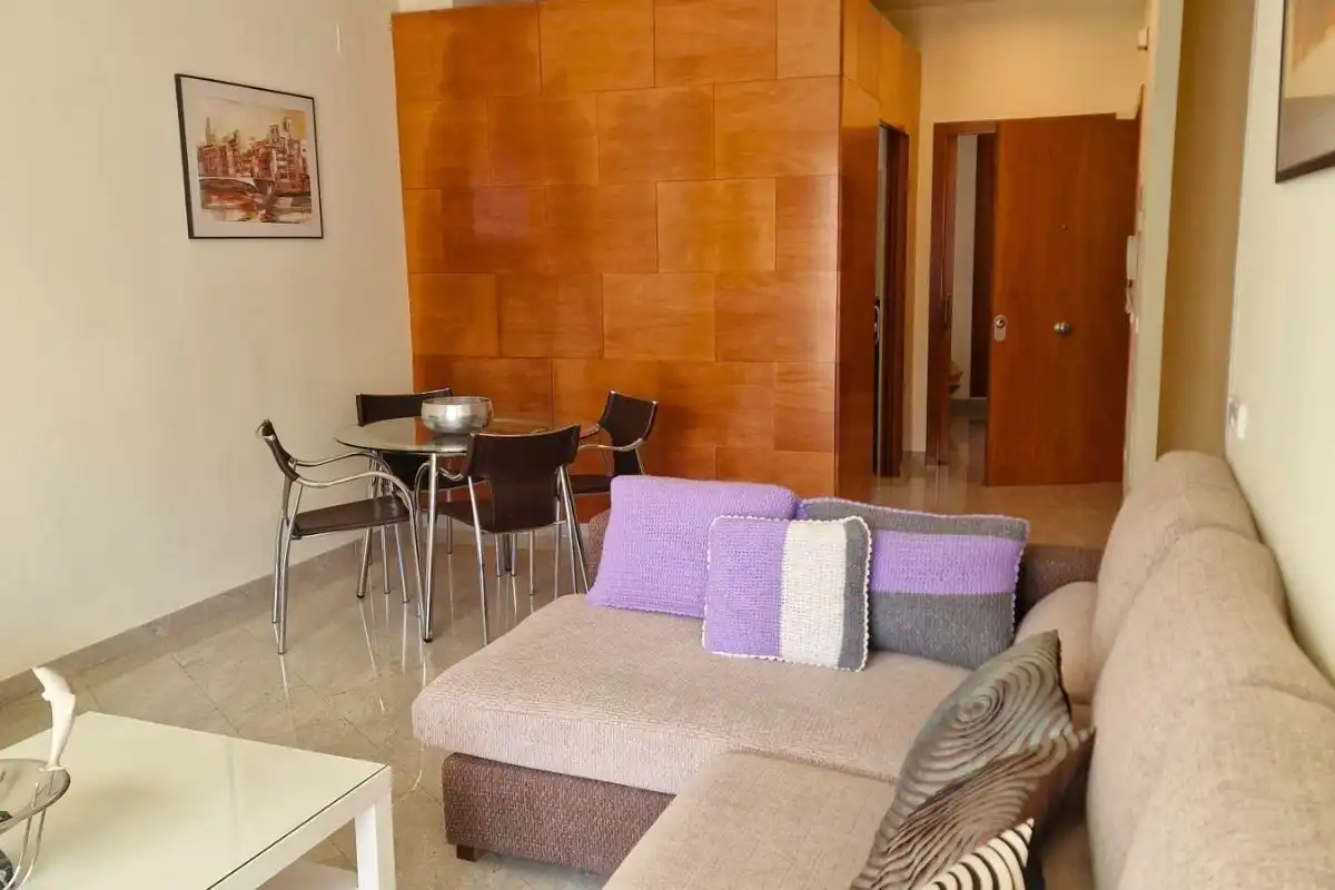 Sala de estar de Apartamento de alquiler en Girona con Aire acondicionado, Calefacción y Terraza