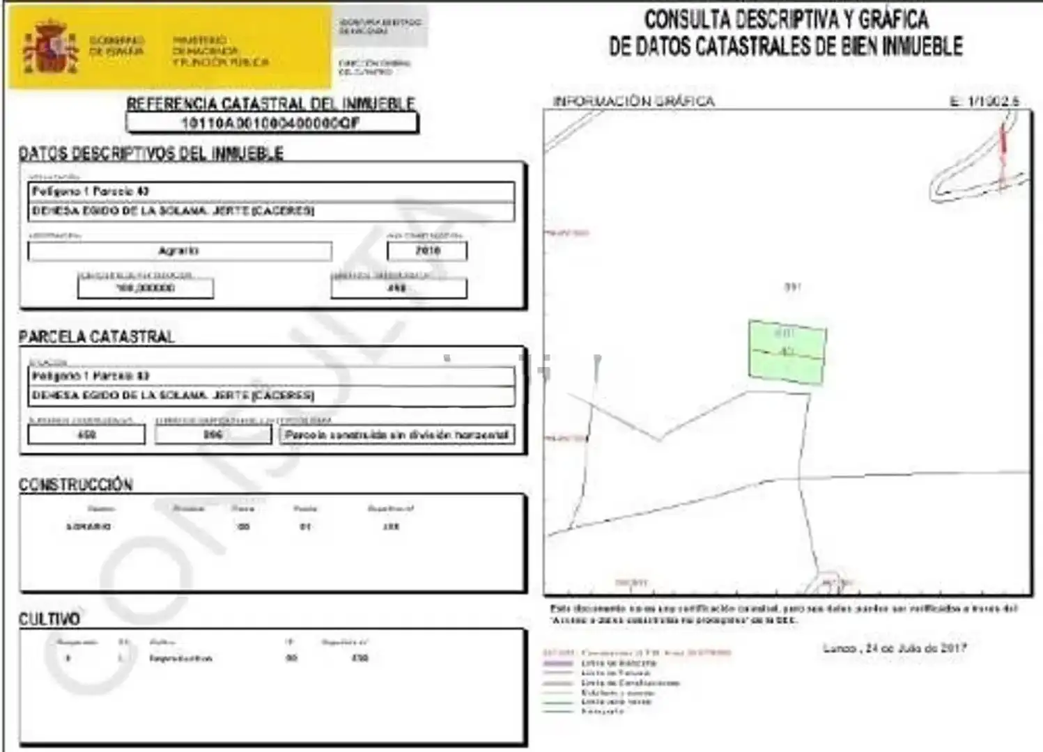 Grundstücke zum Verkauf in Carretera Ávila, 23, Jerte