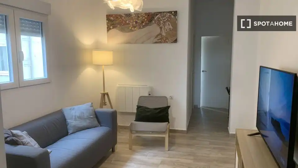 Living room of Flat for rent in Valencia  with Air Conditioner, Heating and Furnished