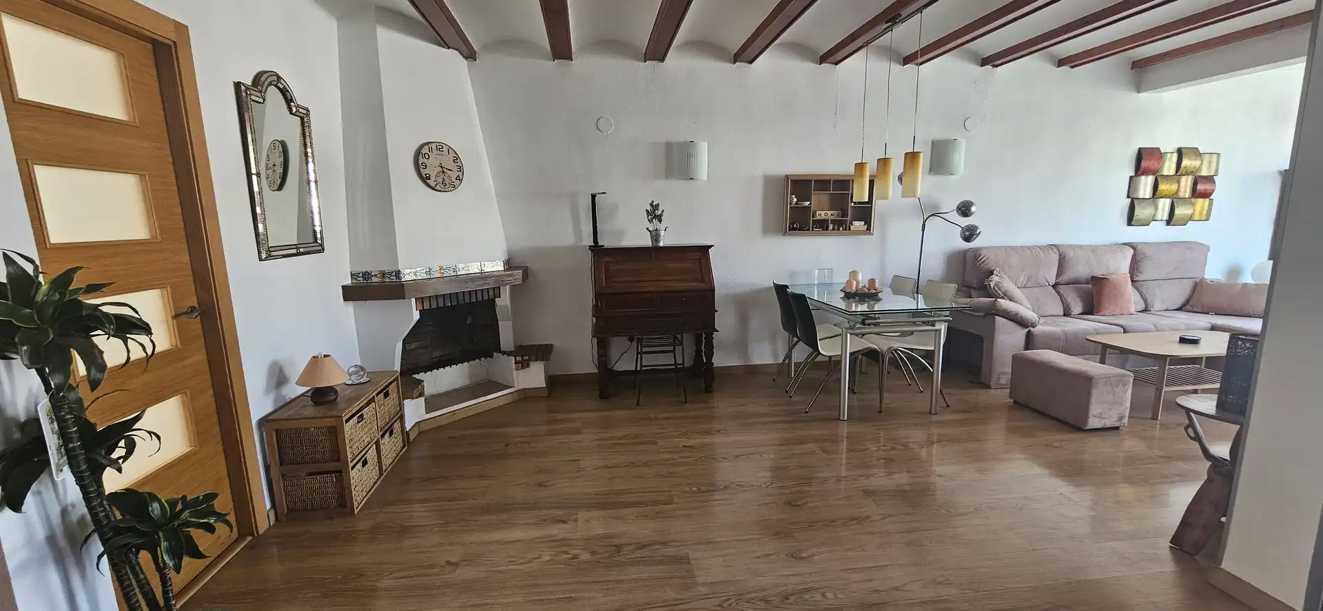 Wohnzimmer von Einfamilien-Reihenhaus zum Verkauf in L'Alfàs del Pi mit Abstellraum, Schwimmbad und Möbliert