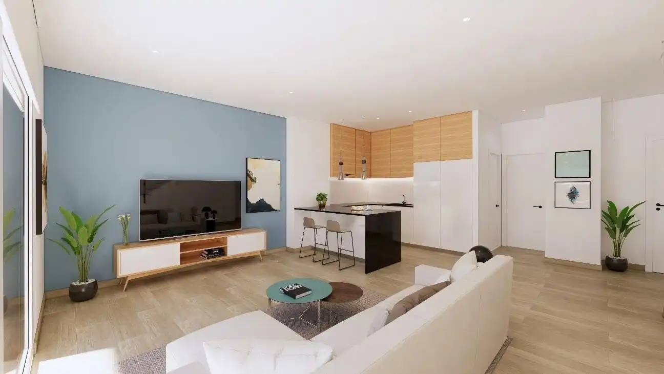 Wohnzimmer von Country house zum Verkauf in Los Alcázares mit Privatgarten, Terrasse und Schwimmbad