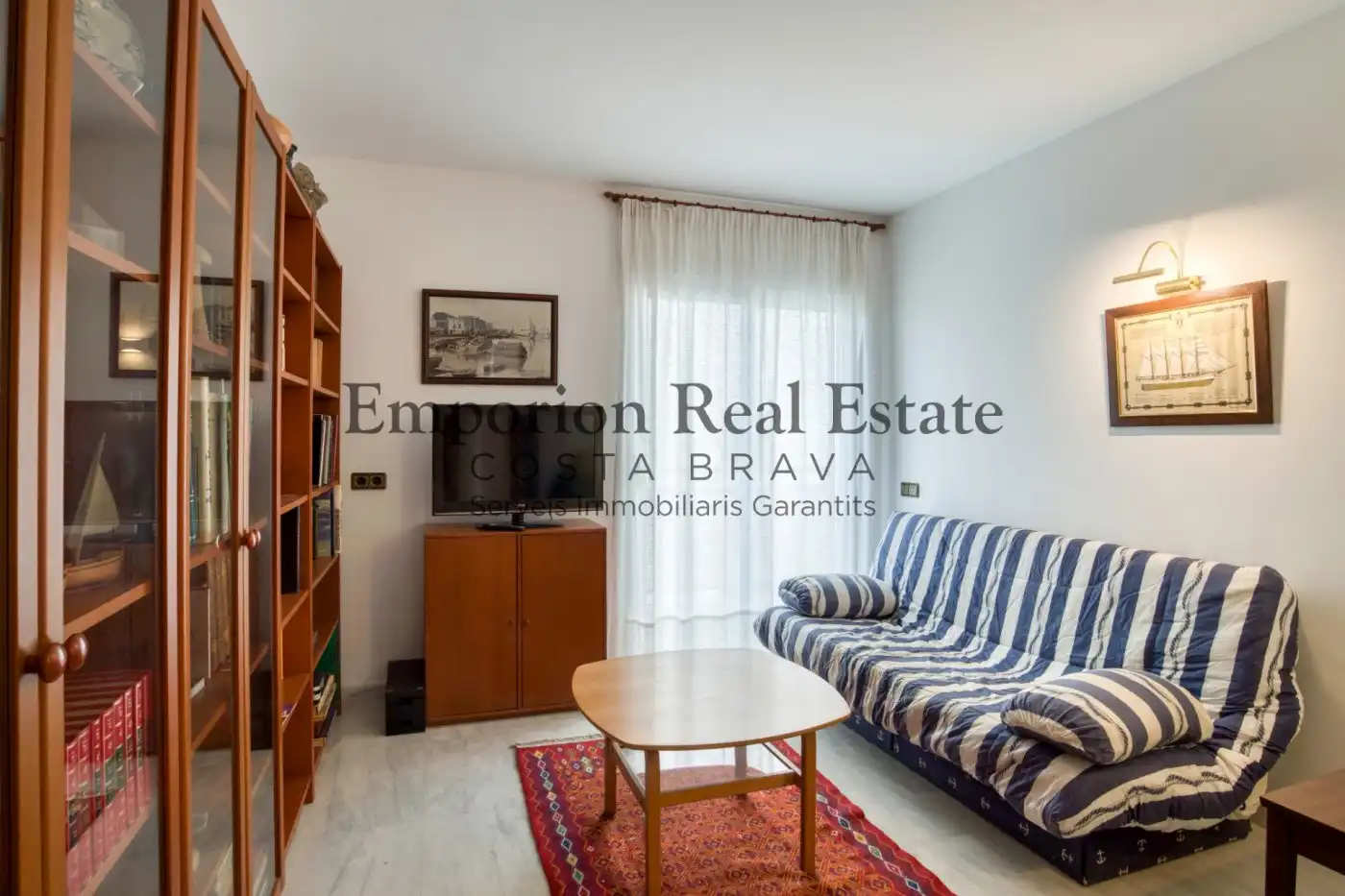 Living room of Flat for rent in Palamós  with Air Conditioner, Terrace and Furnished