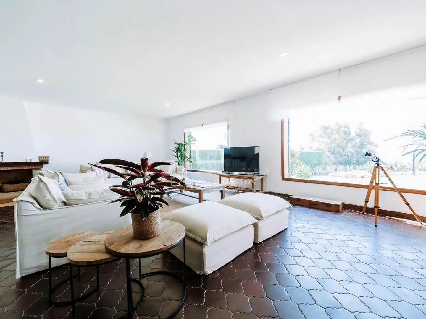 Sala de estar de Casa o chalet de alquiler en Lloret de Mar con Aire acondicionado, Calefacción y Jardín privado