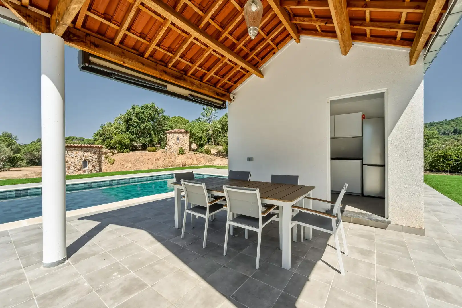 Terrasse von Country house zur Miete in Tossa de Mar mit Privatgarten, Alarm und Gemeinschaftspool