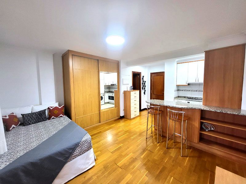 Dormitori de Estudi de lloguer en Vigo  amb Calefacció, Parquet i Moblat