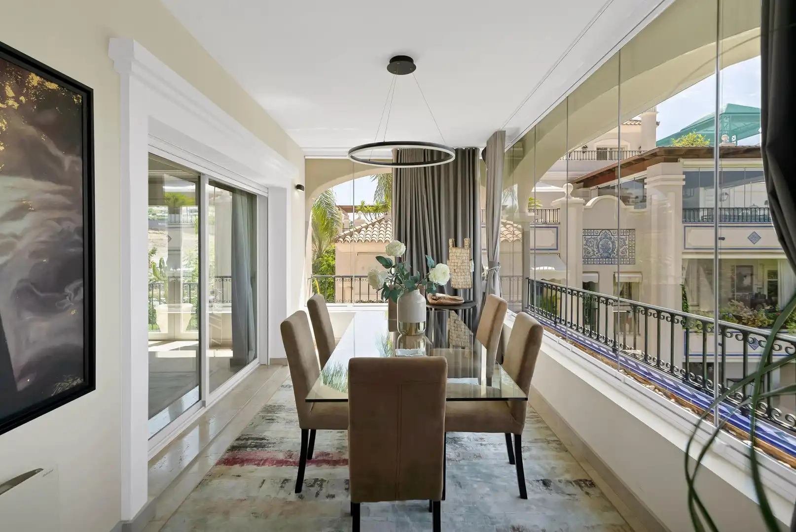 Dining room of Apartments for sale in Marbella  with Air Conditioner, Heating and Private garden