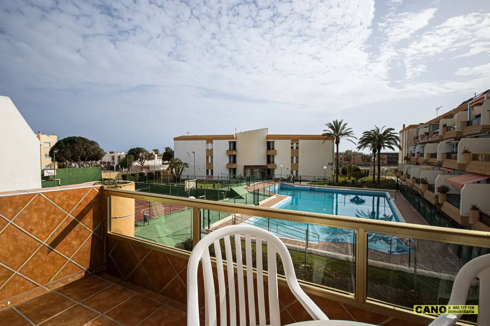 Swimming pool of Flat for sale in  Almería Capital  with Air Conditioner, Heating and Terrace