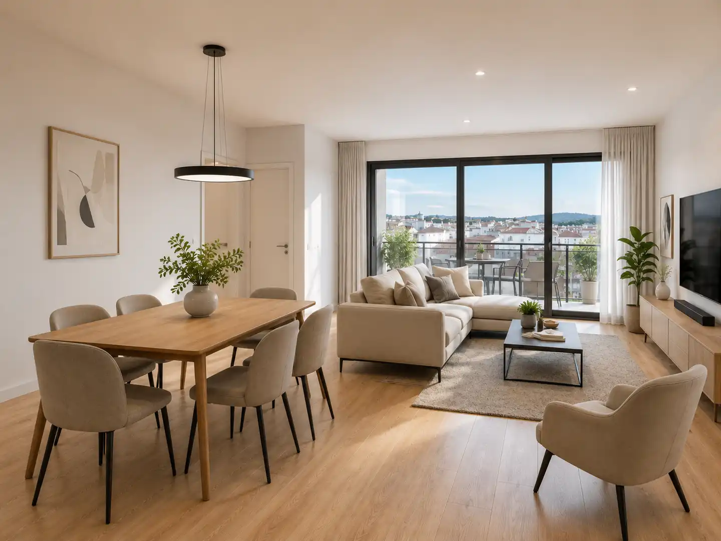 Living room of Flat for sale in Santa Coloma de Gramenet  with Air Conditioner, Heating and Terrace