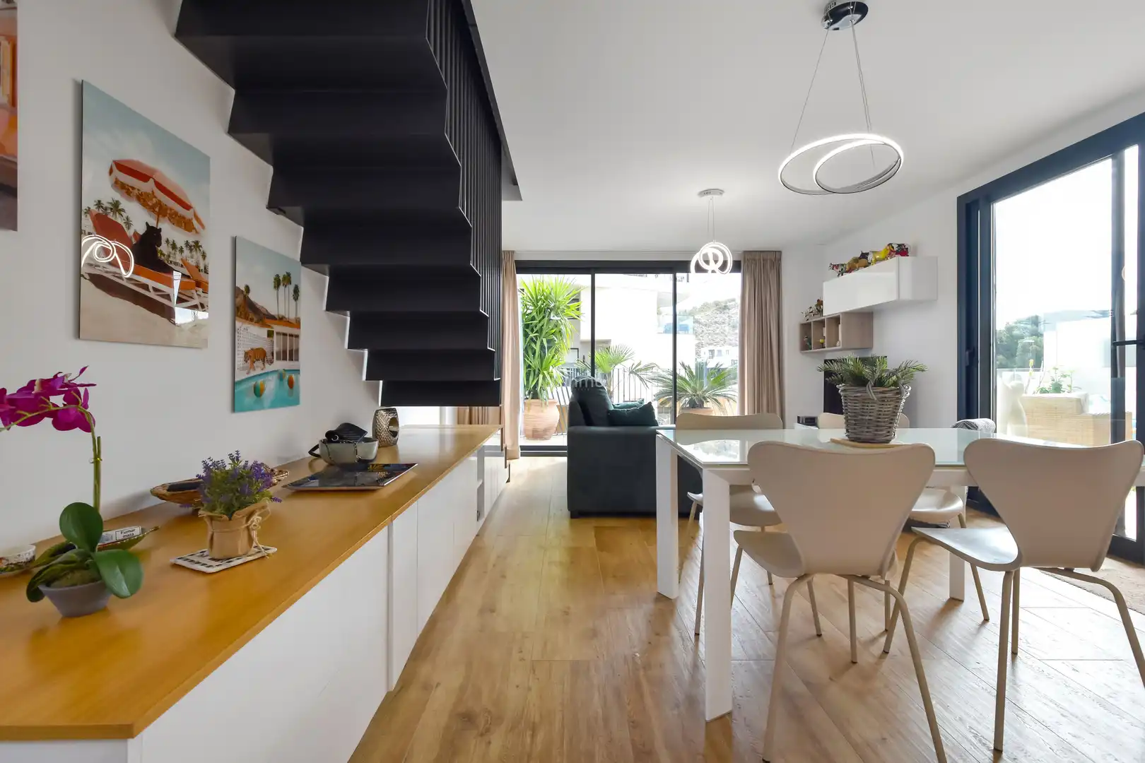 Sala de estar de Dúplex en venta en Villajoyosa / La Vila Joiosa con Aire acondicionado, Calefacción y Jardín privado
