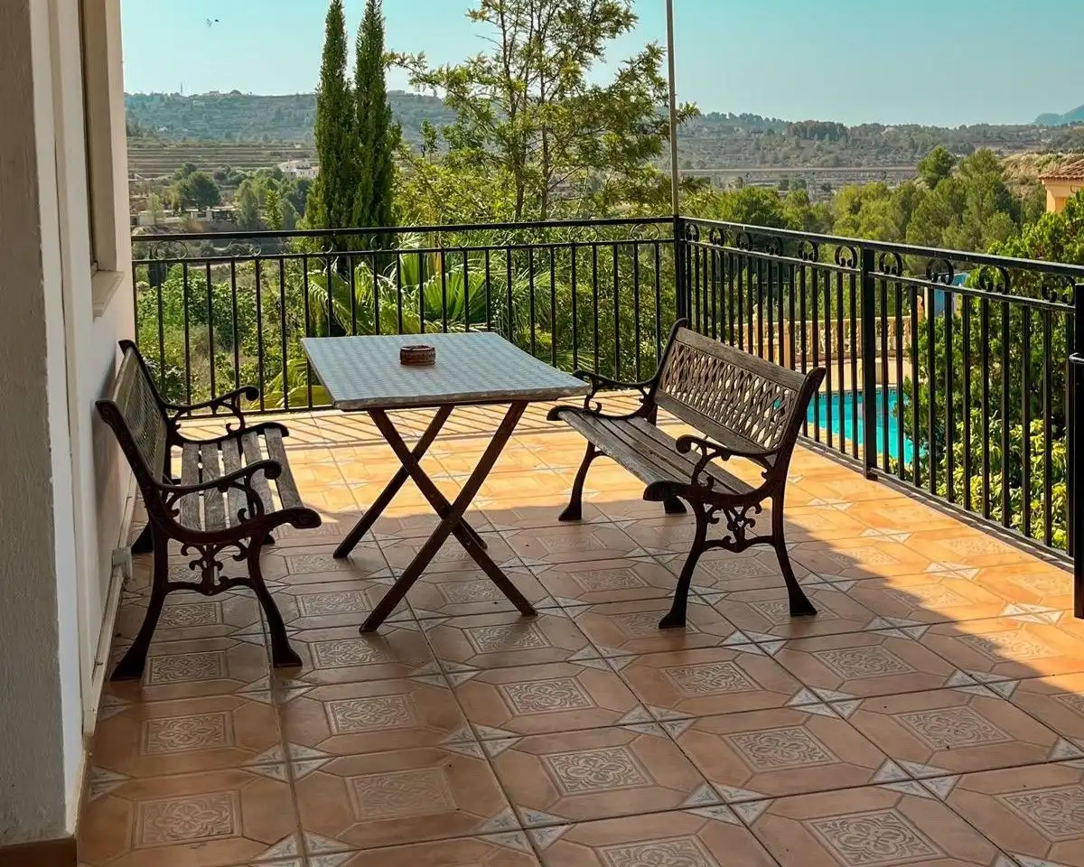 Terraza de Finca rústica de alquiler en Benissa con Amueblado y Piscina comunitaria