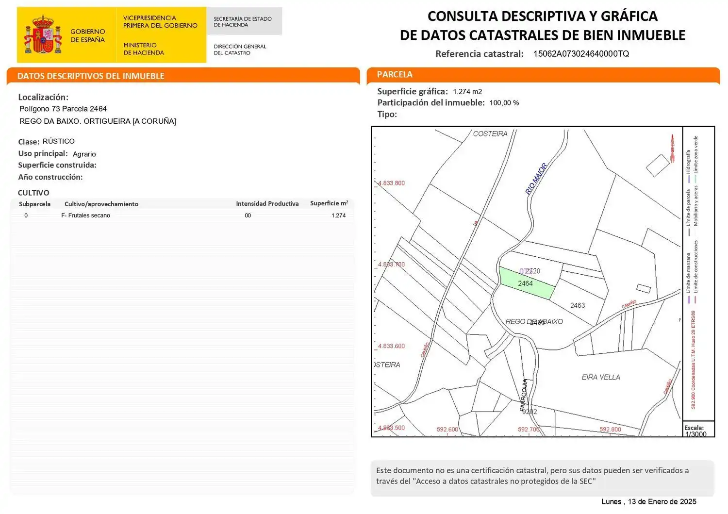 Casa rústica amb jardí en venda a Lugar Portobo 1, imagen 29