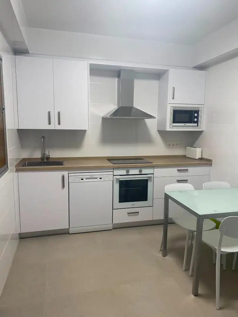Cuina de Pis de lloguer en Málaga amb Aire condicionat, Terrassa i Moblat