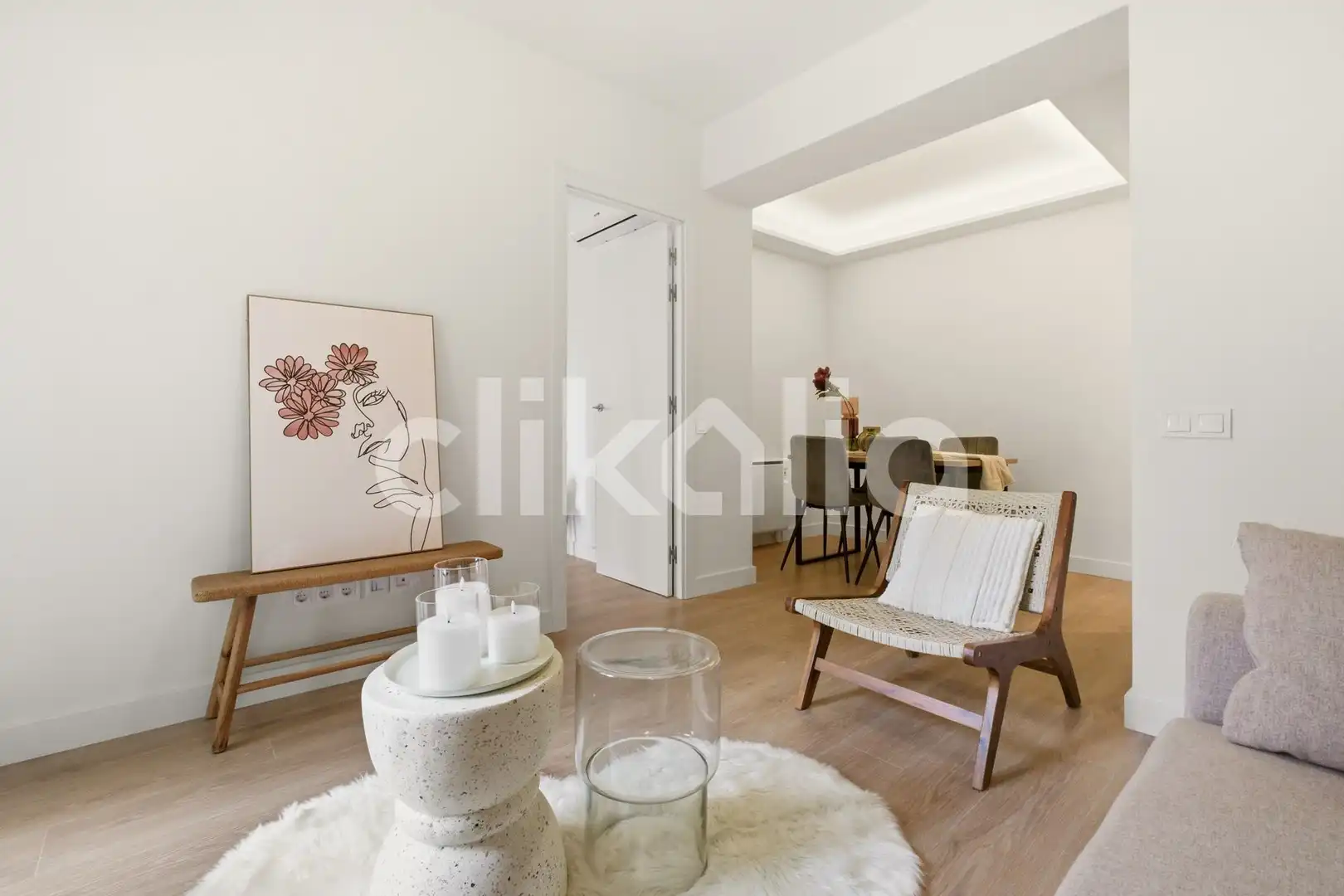 Wohnzimmer von Wohnung zum Verkauf in Madrid mit Klimaanlage, Heizung und Terrasse
