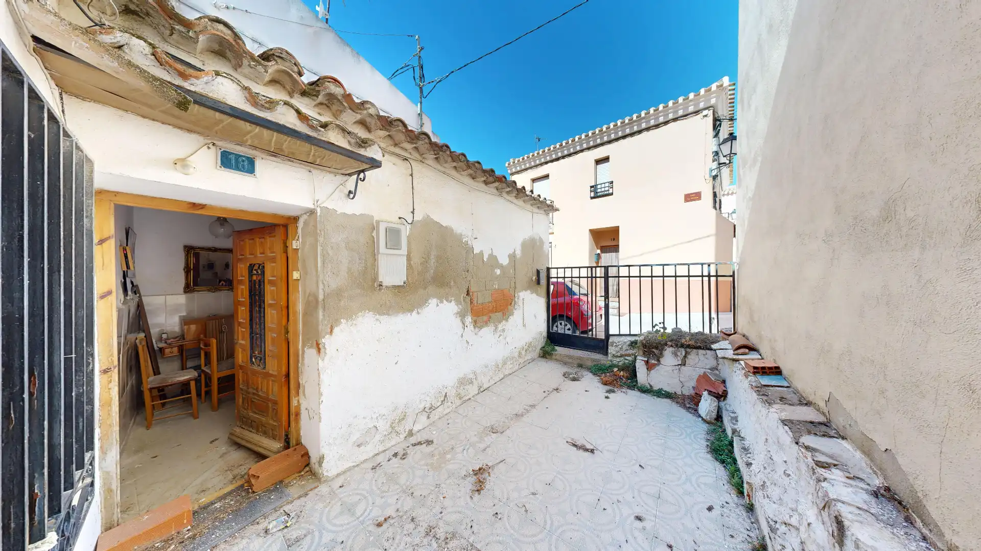 Vista exterior de Casa adosada en venta en Chinchilla de Monte-Aragón con Terraza y Amueblado