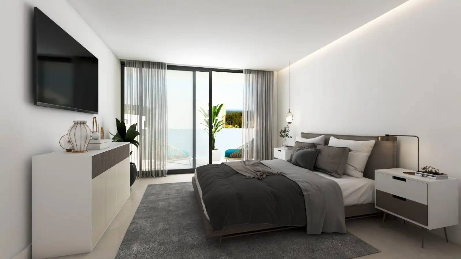 Habitación de Casa o chalet en venta en Manilva con Aire acondicionado, Terraza y Piscina