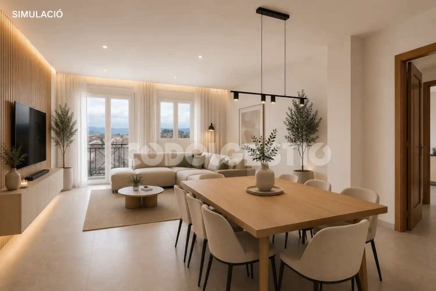 Sala de estar de Piso en venta en Manlleu con Balcón