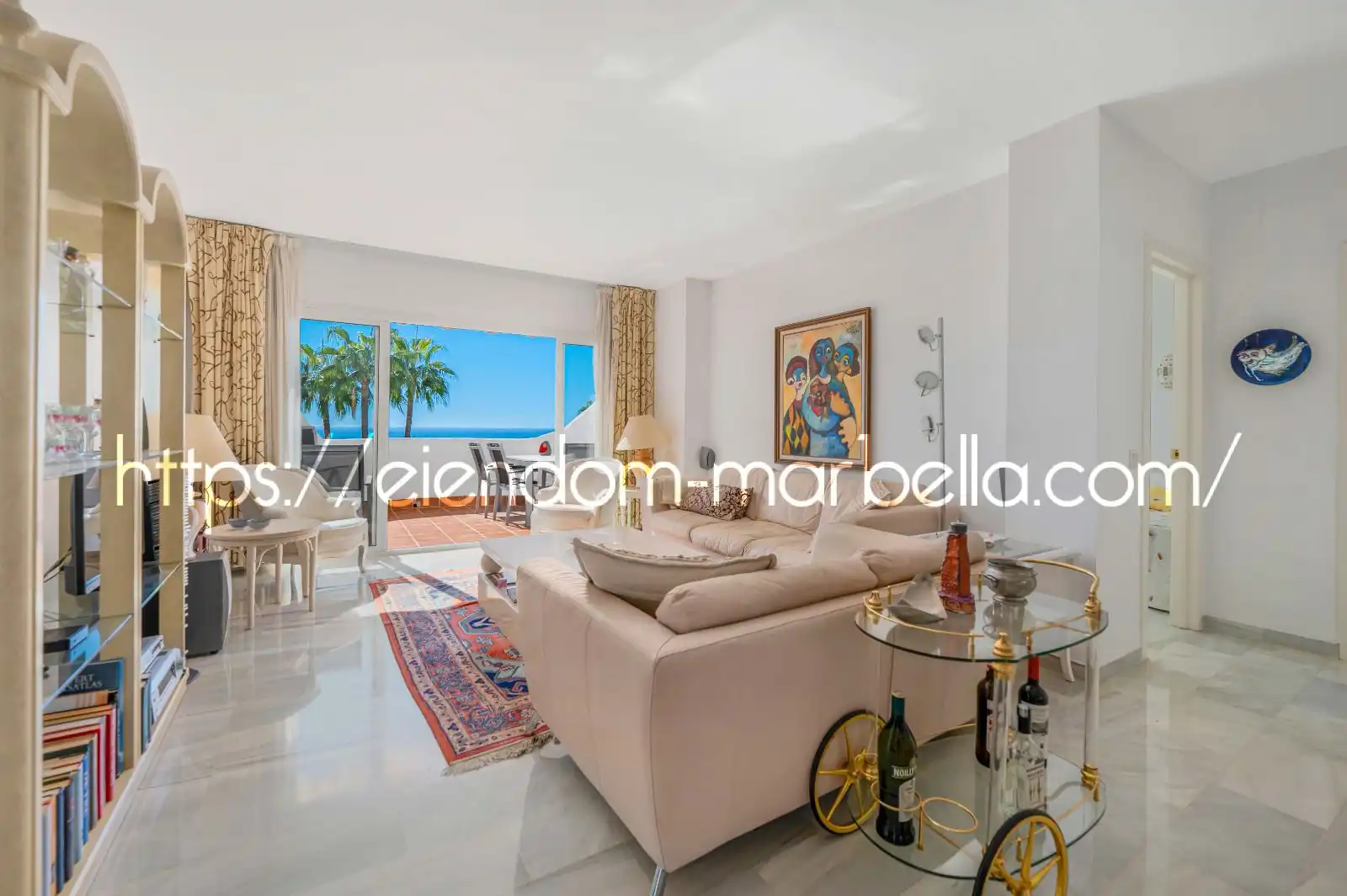 Wohnzimmer von Maisonette zum Verkauf in Mijas mit Klimaanlage, Terrasse und Möbliert