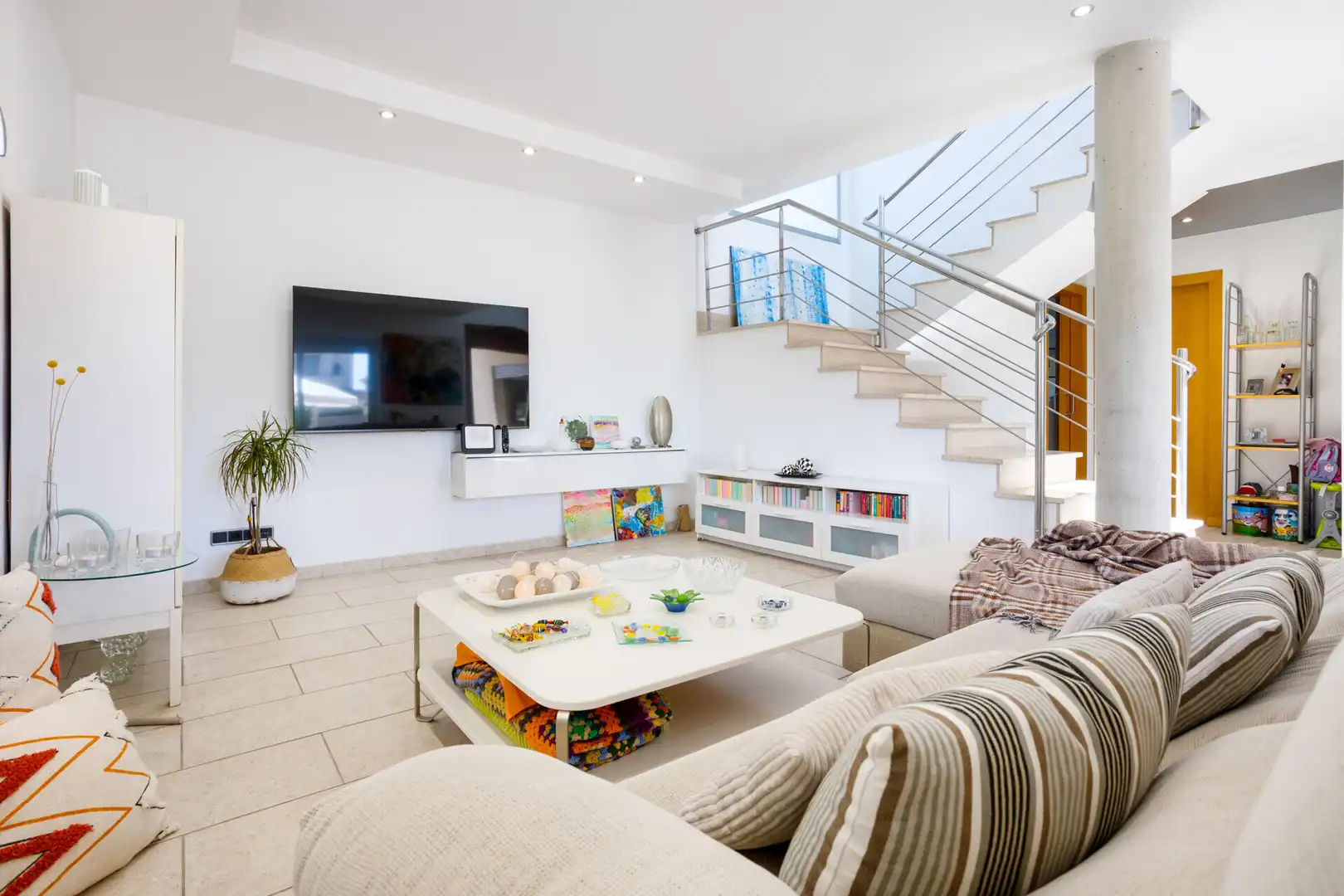 Sala d'estar de Casa o xalet en venda en Marratxí amb Aire condicionat, Jardí privat i Terrassa