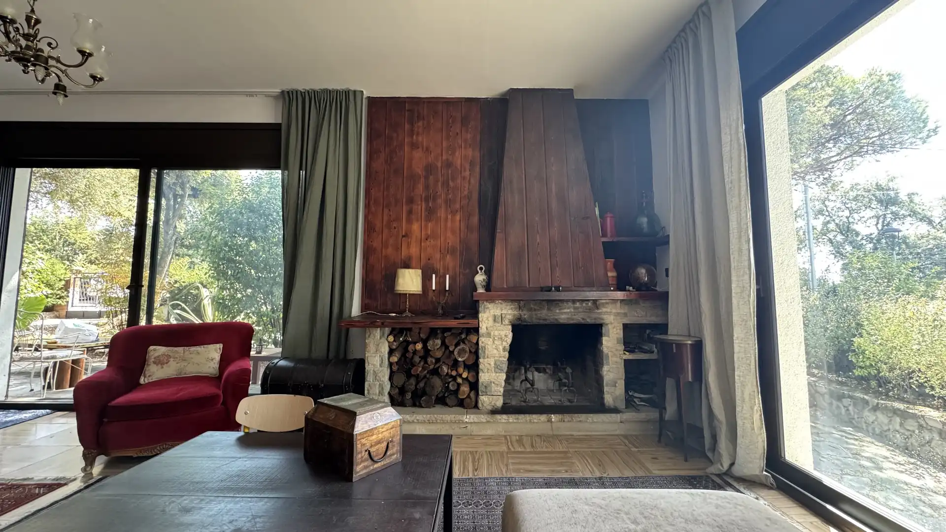Sala d'estar de Casa o xalet en venda en Sant Pere de Vilamajor amb Terrassa